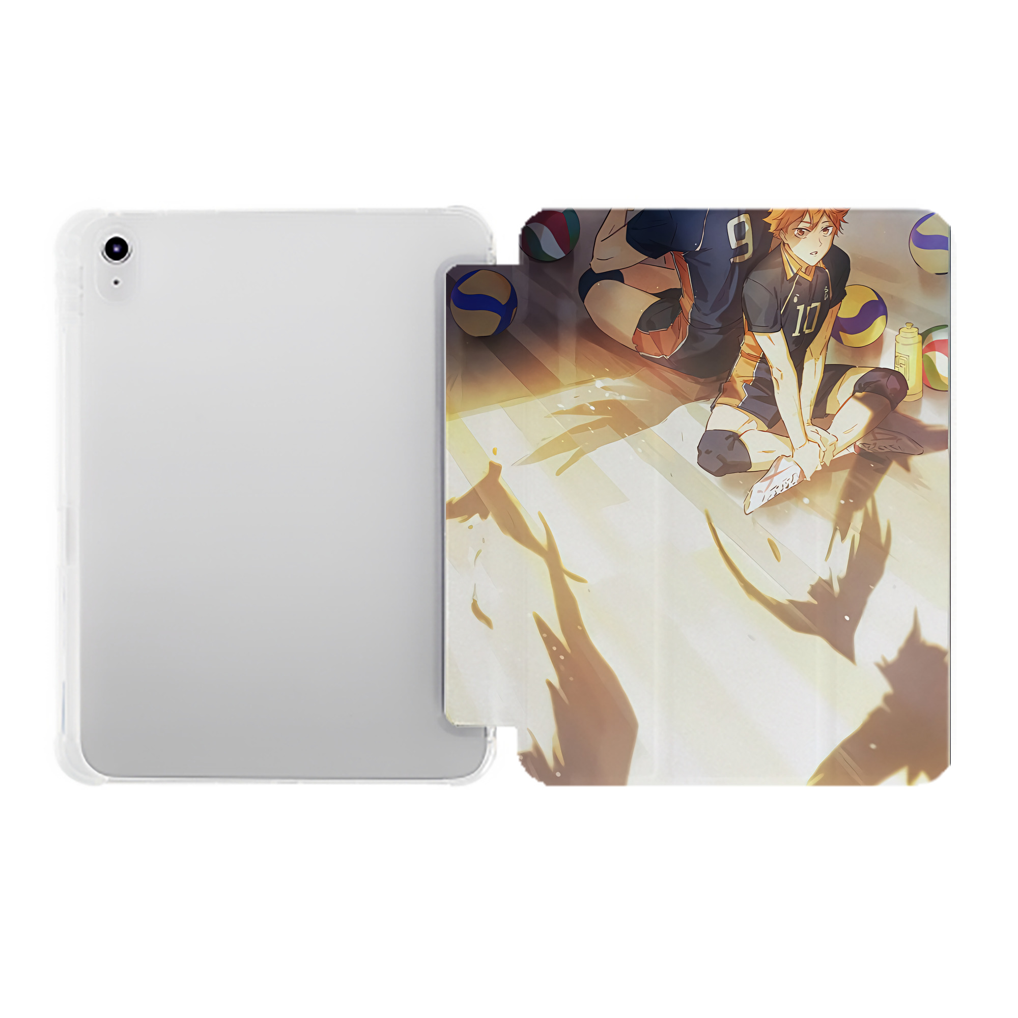 （画像用） ハイキュー!! Haikyu!! IPad ケース ペン収納付き 三つ折りスタンド PUレザー×シリコン 対応機種9.5/10.5/10.9インチ